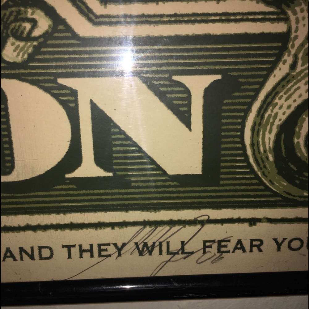 Shepard Fairey IN godfather WE TRUST obey print - Picture 2 of 12
